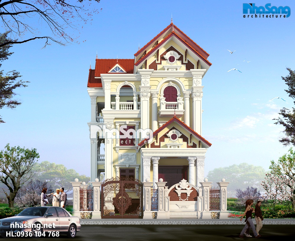 biệt thự cao cấp, biệt thự pháp, biệt thự hải phòng, biệt thự 4 tầng